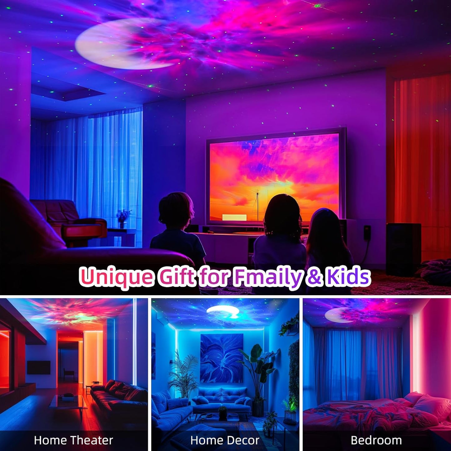 Star Projector Astronaut Galaxy Projector - Bluetooth Speaker, White Noise,Moon Nebula Night Light for Bedroom, 360° Adjustable,Timer and Remote, Star Galaxy Projectors for Kids Adult,Gift Choice