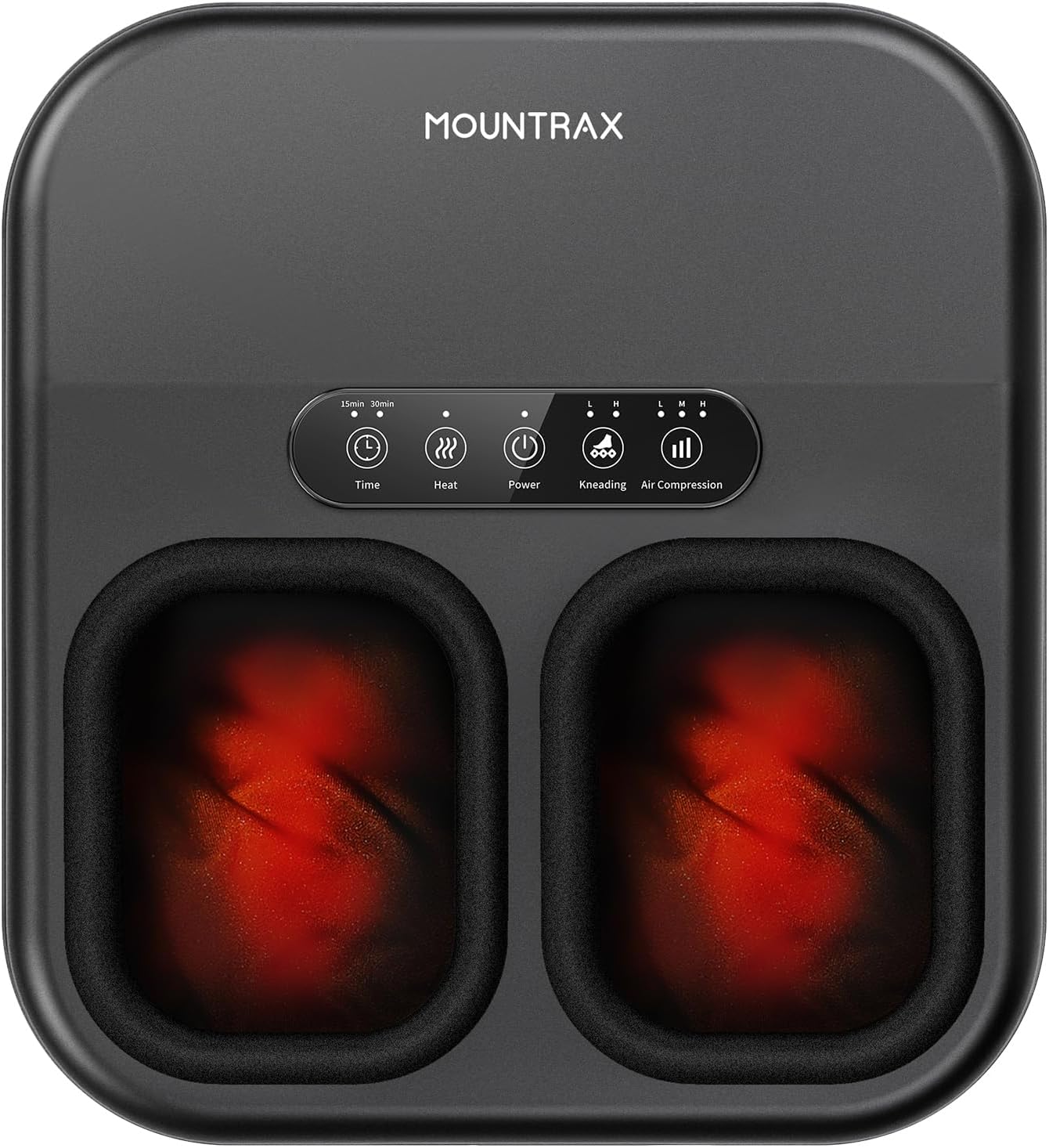 MOUNTRAX Foot Massager with Heating, Compression, Deep Shiatsu Kneading Electric for Plantar Fasciitis, Neuropathy, Improve Circulation and Pain Relief for Father and Mother's Day Gifts