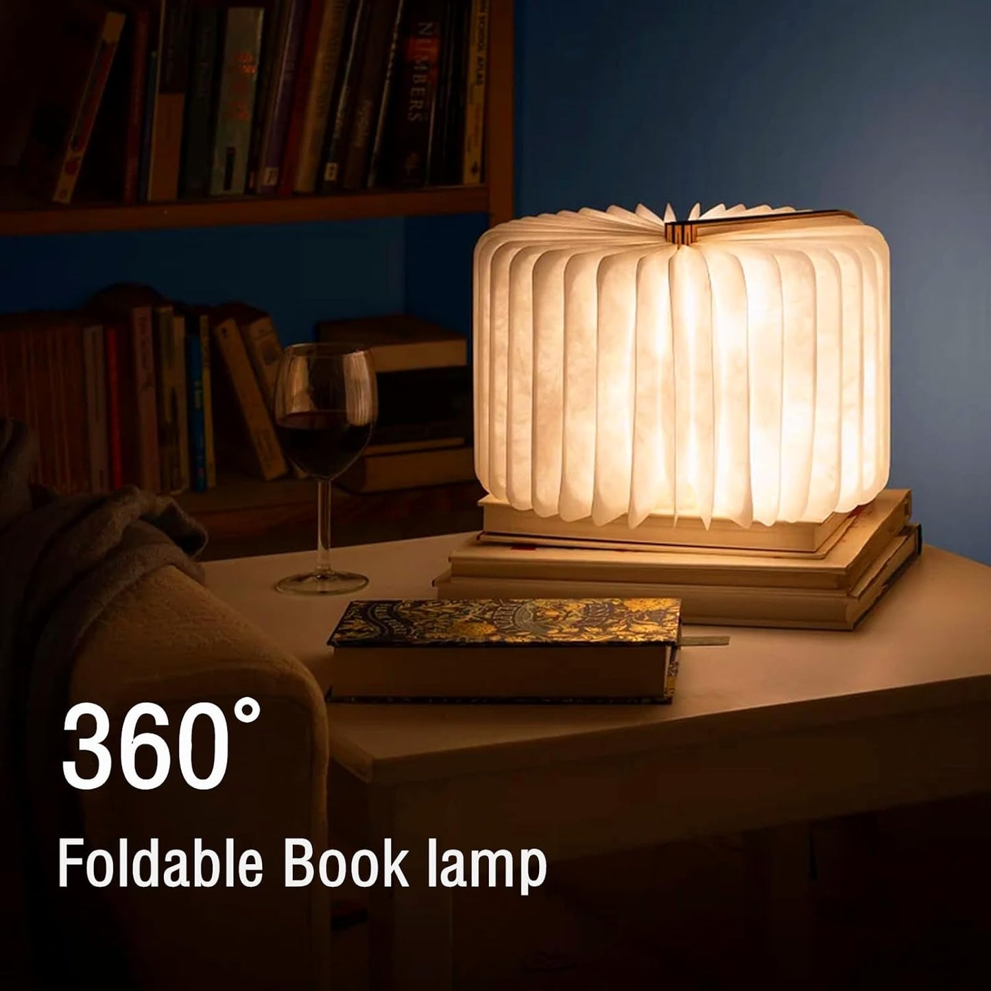 Mini Adventure Book Night Light,3D Folding Lamp&Three Different Lighting Options White/Yellow/Breathing Gradient Colors LED Book Lamp for Home Decor Birthday Gift,Inspired by'Up'Great Birthday Gift