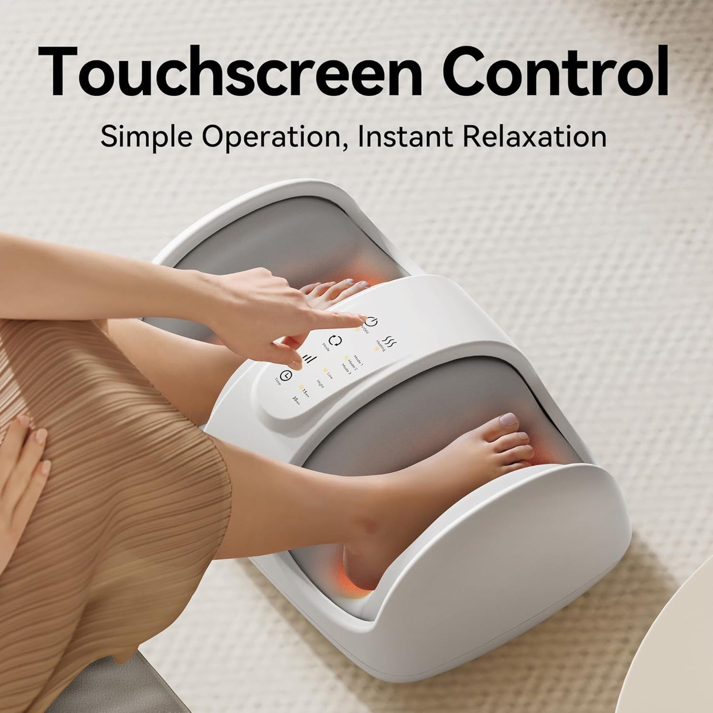 Foot and Calf Massager with Heat, Cloud Foot Massager for Neuropathy, Plantar Fasciitis and Circulation, Shiatsu Foot Massager Machine with Massage Roller for Pain Relief, Gifts for Women/Men