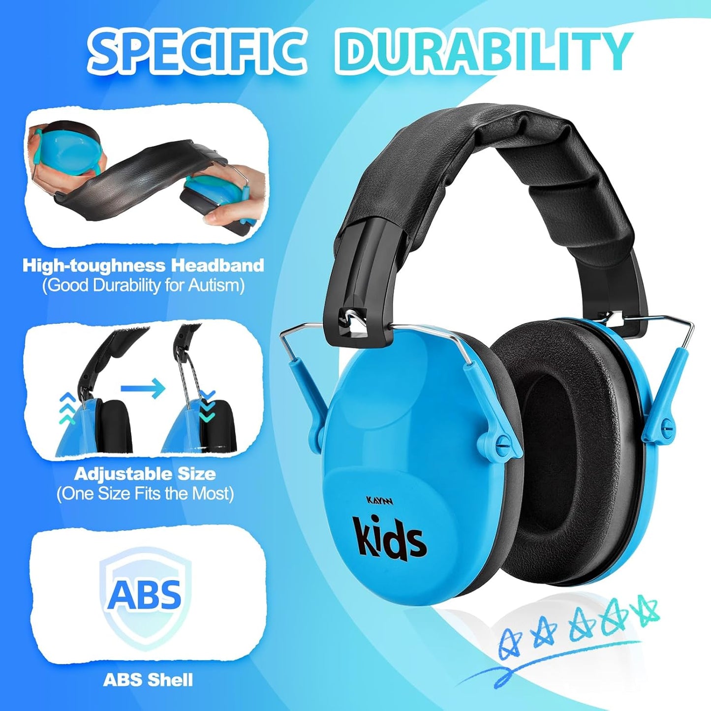 KAYNN 032 Kids Ear Protection for Noise - 28dB SNR Noise Canceling Headphones for Concerts, Sensory Headphones Autism