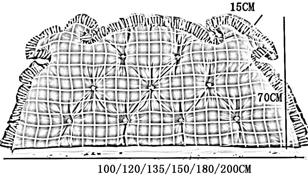 Headboard Bedside Cushion Pads Cotton Soft Case Large Back Waistguard Neck Guard Highly Flexible, 6 Colors (Color : 2#, Size : 135 × 15 × 70cm)