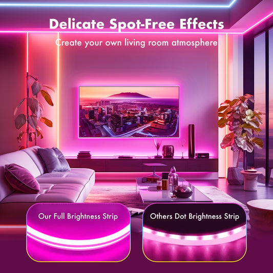 Neon RGB Rope Lights,IP67 Waterproof,Flexible Led Rope Lights,Control with App/Remote,Music Sync,for Gaming Room Living Bedroom Wall Decor (20FT)