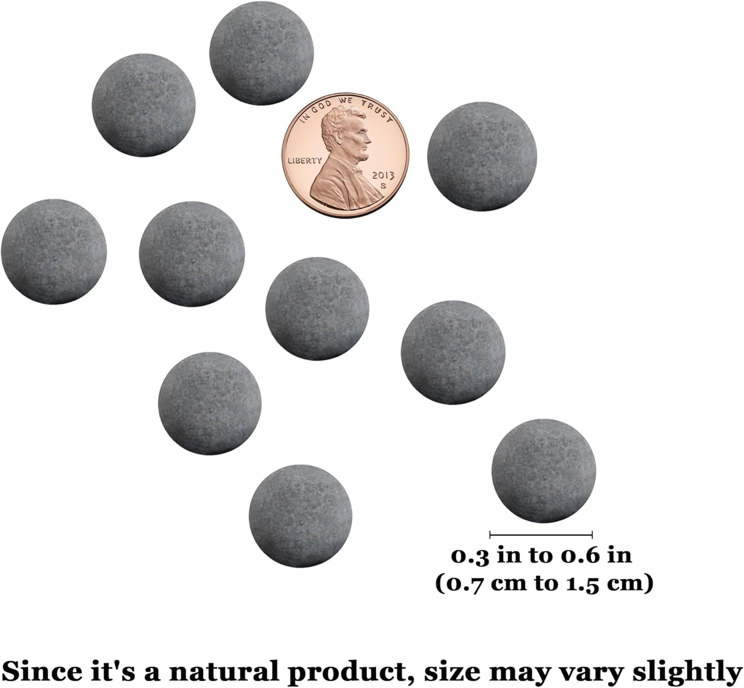 SunGrow Snail and Crayfish Energy Balls, Enhance Color, Calcium-Rich Gray Pearls for Invertebrates, Functional and Beneficial Aquarium Decor, 10-Pieces per Pack
