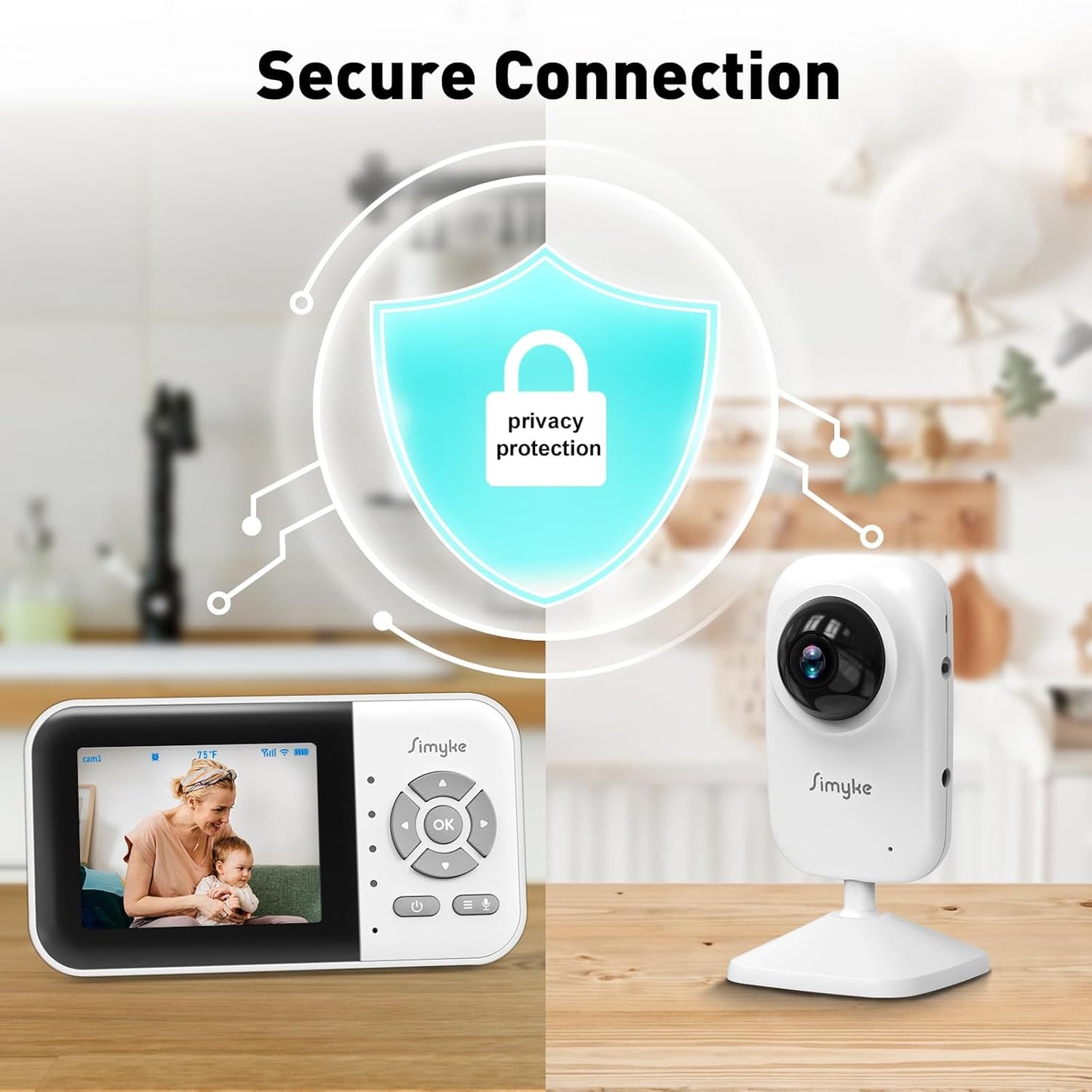 Upgrade Video Baby Monitor with 2 Cameras and Audio 2.8" Screen,Night Vision,APP,Wireless,2-Way Talk,1200ft Long Range,Feeding Timer,Temperature Sensor,VOX/ECO,5 Lullabies,Portable,Easy Setup
