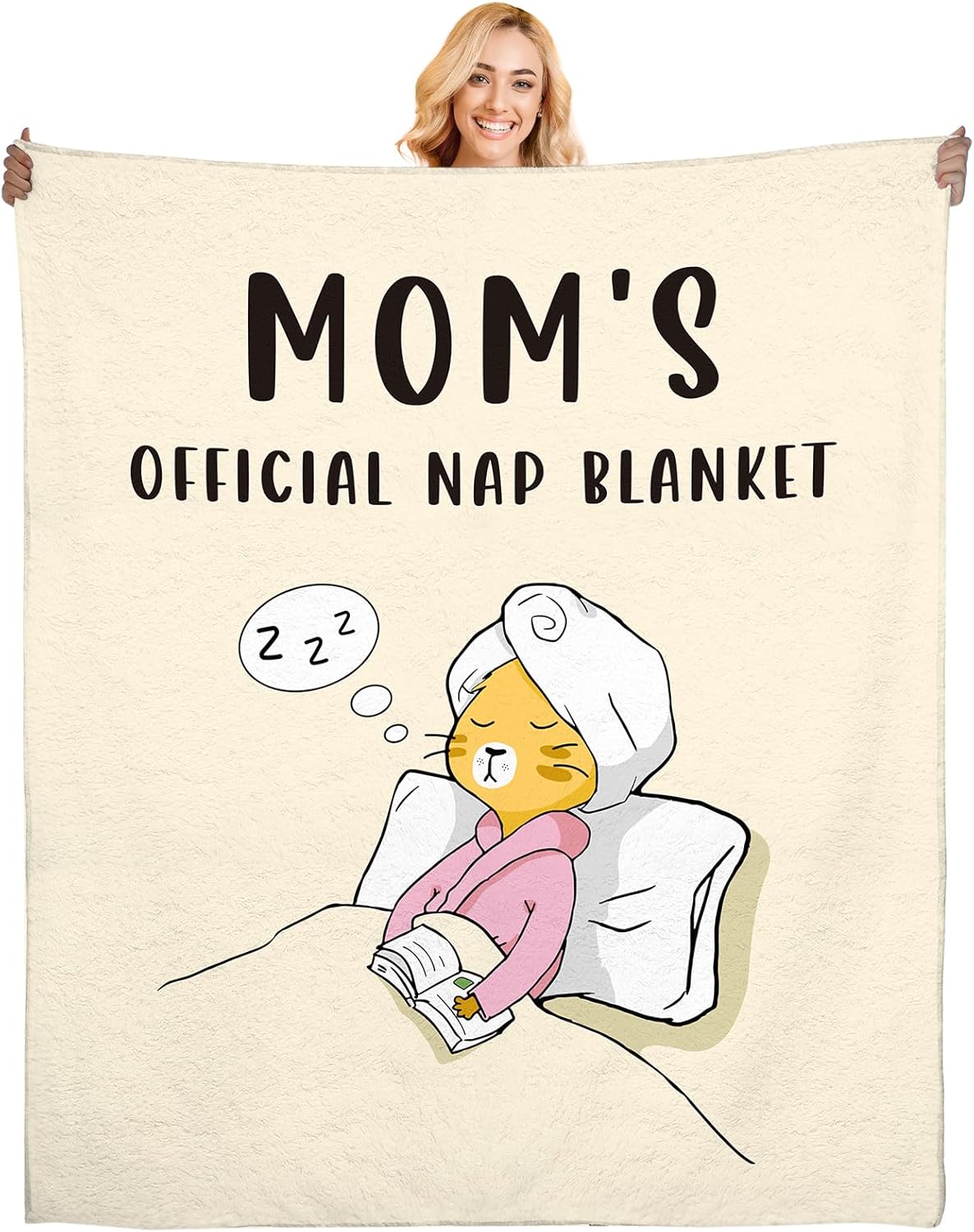Funny Blanket for Mom Appreciation Gifts for Mommy from Daughter Son Birthday Gifts, Soft Fluffy Throw Blanket Throw for Napping New Moms Gifts