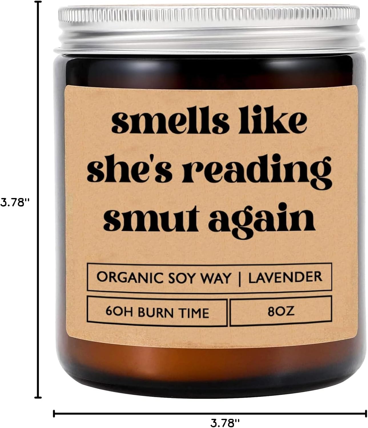 Smells Like She's Reading Smut Again Candle - Funny Reader Gift - Friend Avid Reader Bookworm Gift - Candle Gift for Friend - Family - Coworker - Birthday Gift - Reading Lover Candle