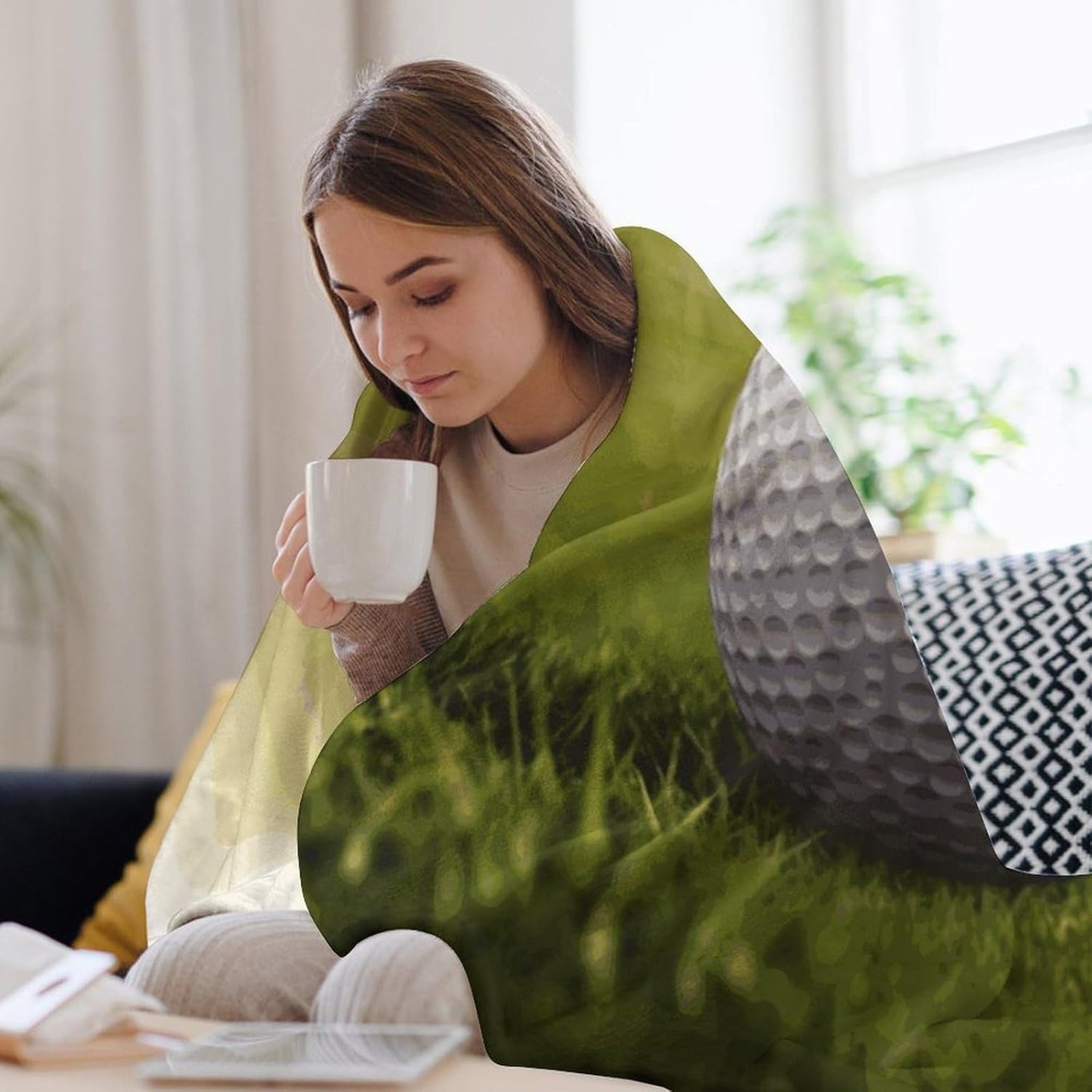 Sport Golf Ball Blanket Super Soft Lightweight Throw Blanket Cute Cozy Warm Bed Blanket Decorative Fuzzy Blanket All-Season Home Decor Gift for Sofa Couch Living Room 60"*80"（150 * 200cm）