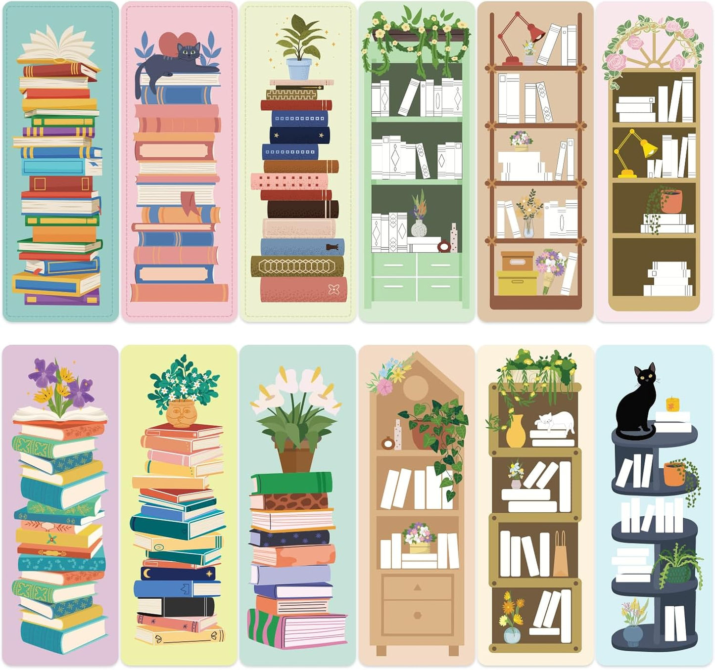 120Pcs Reading List Bookmarks, 2.56 x 7.09in Book Tracker Bookmark, Double-Sided Bookshelf Book Marks Bulk, Back-to-School Supplies, Gifts for Book Lovers, Women, Students, Teachers