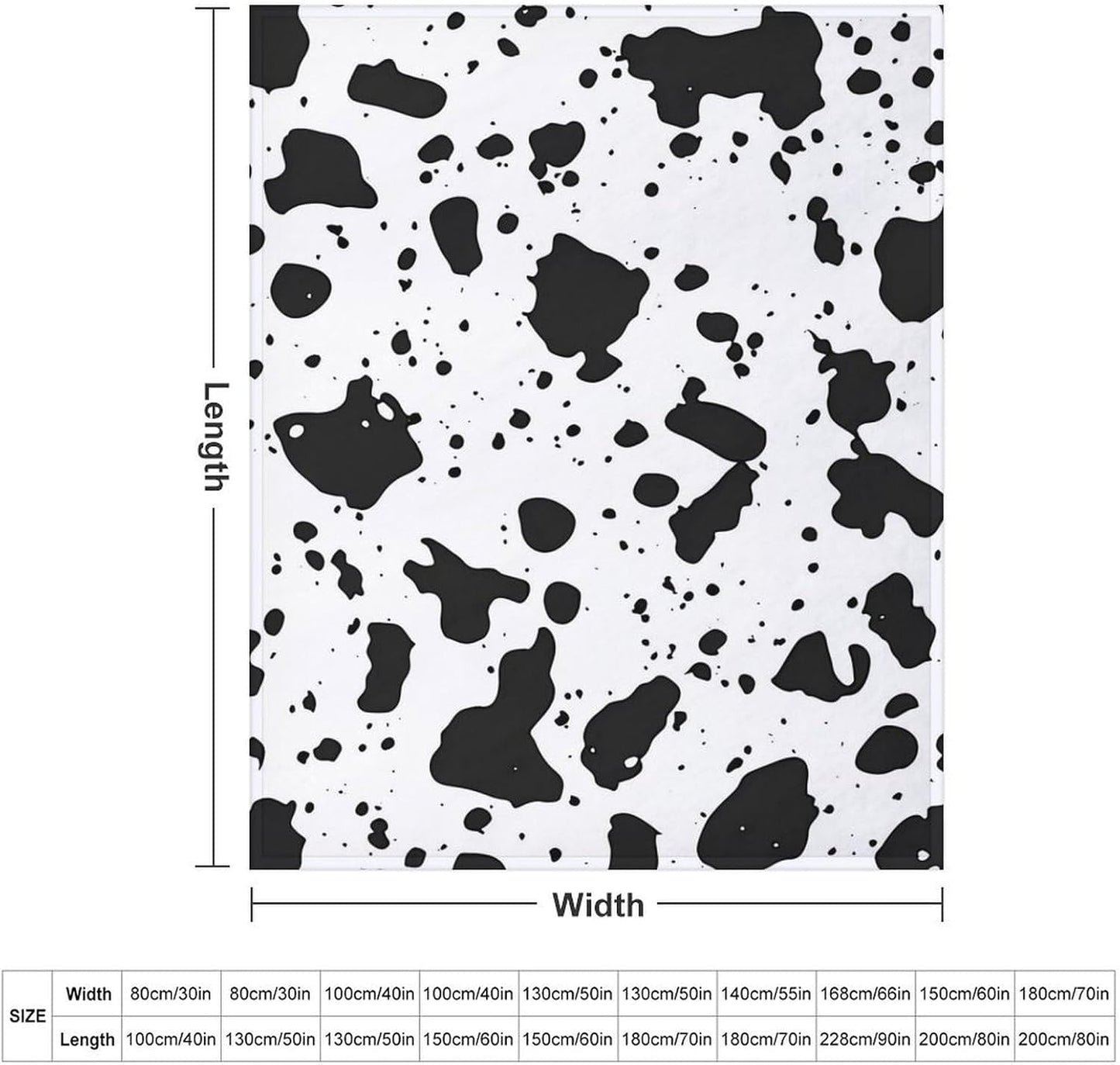 Dalmatian Animal Print Throw Blanket for Couch Bed Plush Cozy Fuzzy Flannel Blanket for All Season 40"x50"