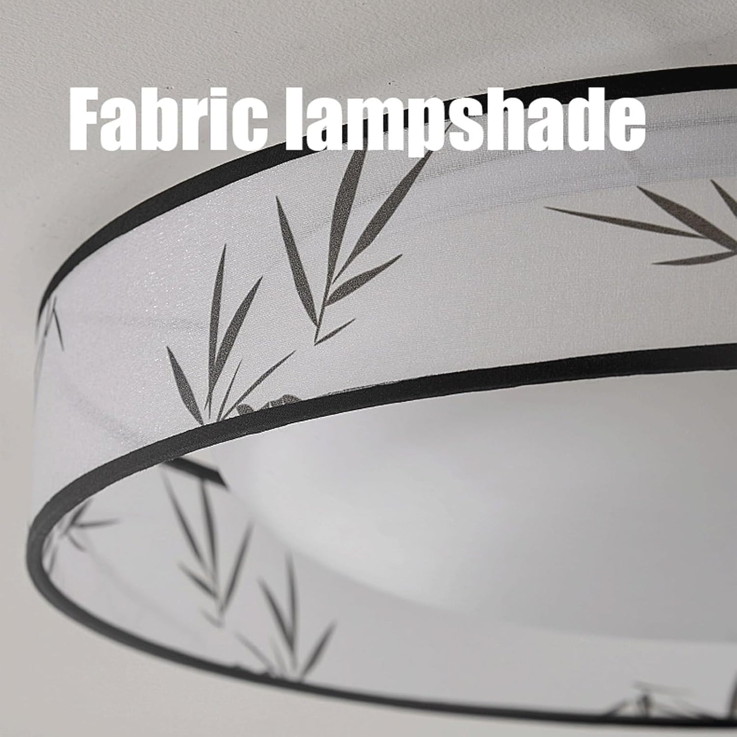 Ceiling Light Modern Metal Base Fabric Acrylic Shade Flush Mount Ceiling Lamp LED Retro Flush Mount Light for Bedroom Living Room Decor Interior Home Decor Fixture Close to Ceiling Lighting