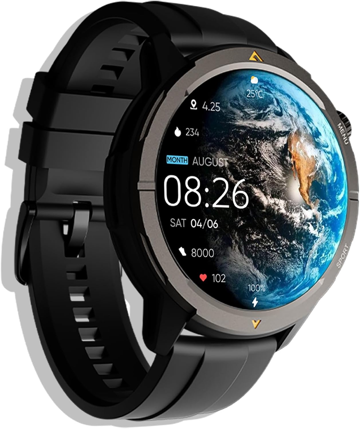 AGM Legion Rugged Smart Watch for Men, 5ATM Waterproof, Shockproof & Drop-proof, 100+ Sports Modes, Bluetooth Calling, Compass, Barometer & Altimeter, 1.43" AMOLED Display, Heart Rate & Sleep Tracking