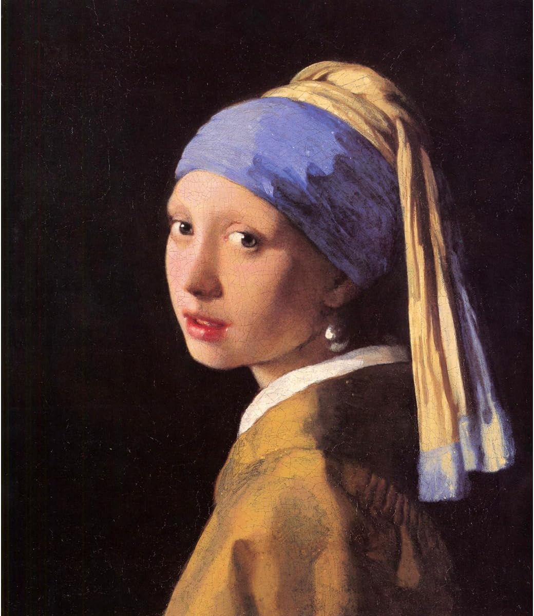 Quality Poster Wall Art Print - Johannes Vermeer Girl with a Pearl Earring - 40x50 Inch | Dutch Golden Age Portrait Masterpiece for Bedroom Suite, Study Room, Reading Lounge & Classical Gallery Space