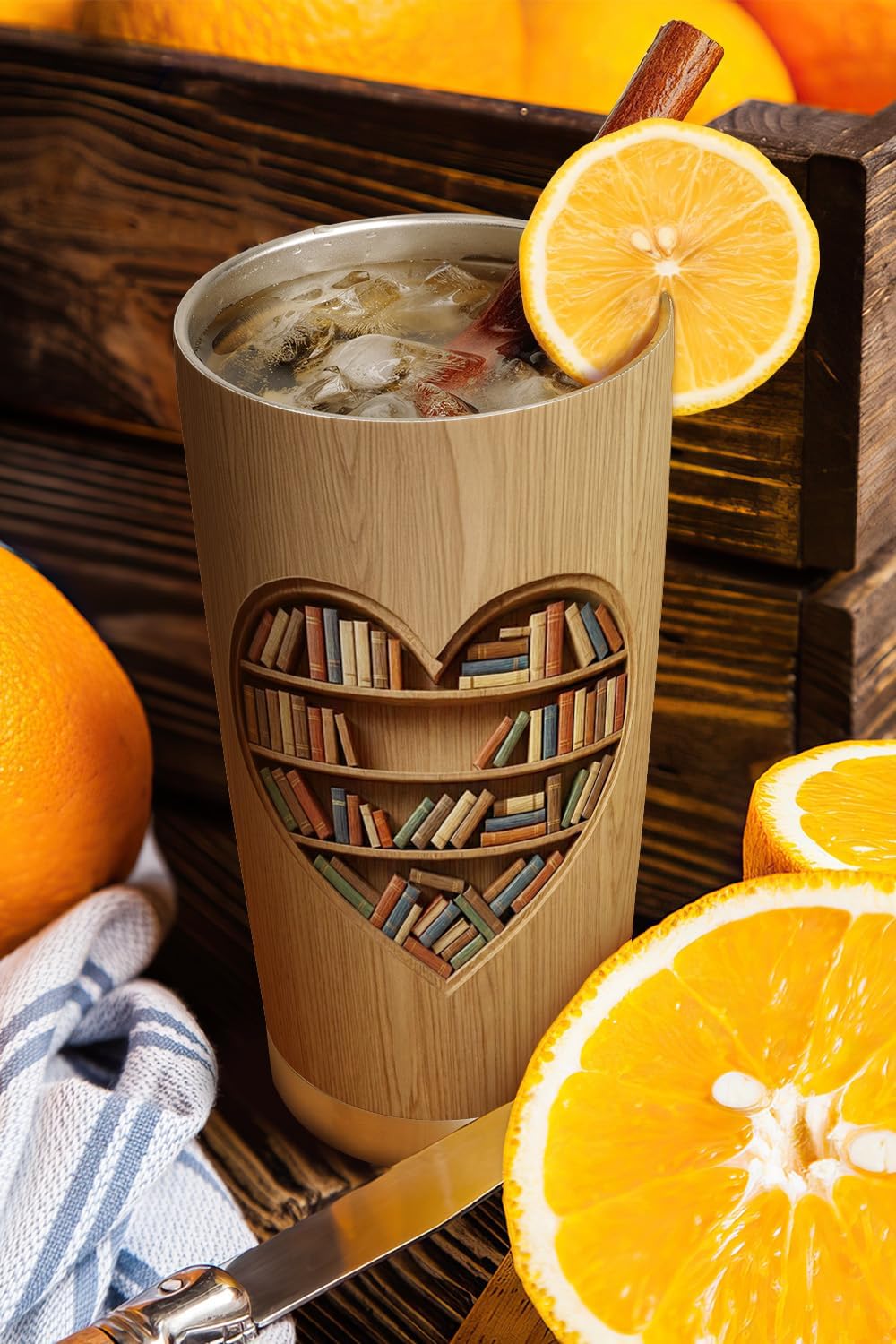 20oz Book Tumbler, Book Accessories for Reading Lovers, Bookworm, Librarian, Book Lovers Gifts, Coffee Tumbler for Women, Stainless Steel Double Wall Vacuum Insulated Coffee Mug, Travel Cup with Lid