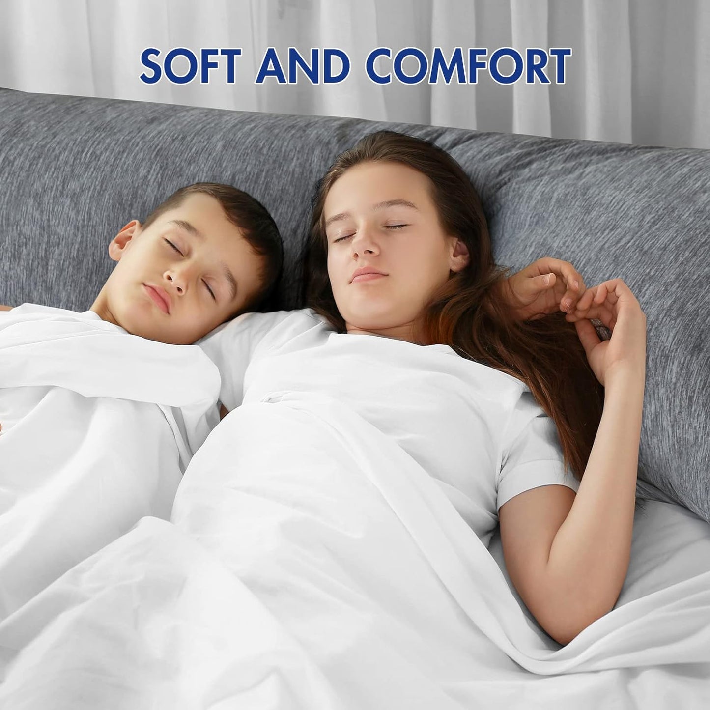 MIULEE Memory Foam Body Pillow for Adults, Cooling Long Full Body Pillow for Side Sleeper,Bed,Sleeping,Back and Stomach - 20x54 Inch Grey