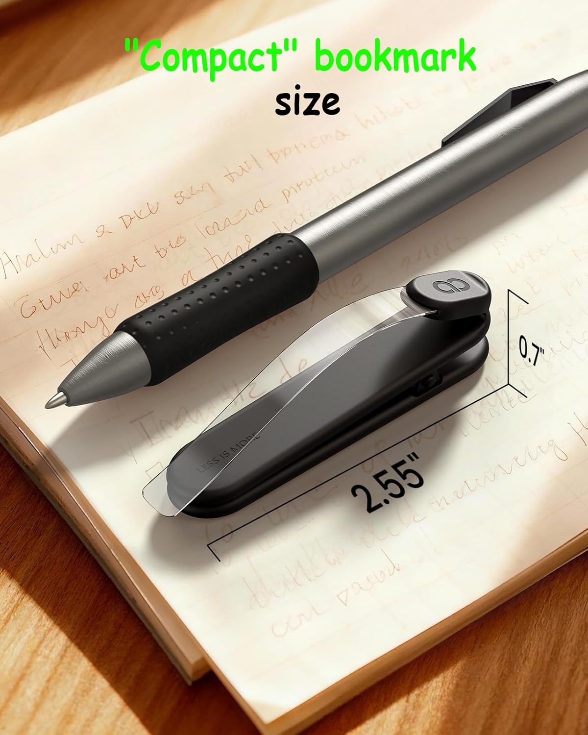 Lamicall Automatic Page-Turning Bookmark [3-Pack] - Hands-Free Transparent Book Marker for Hardcovers & Paperbacks, No-Slip Silicone Clip Reading Gifts Accessories for Students & Book Lovers (Black)