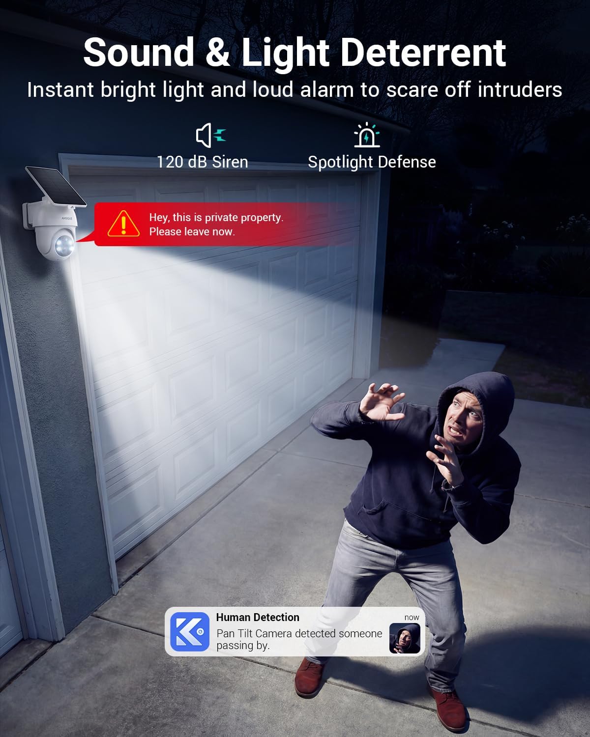 Security Cameras Wireless Outdoor Home System, 4 Camera Kit, No Subscription Fees, Solar Powered, Local Storage, 365-Day Battery Life, 360°PTZ Surveillance, Auto Tracking, 2K Color Night Vision