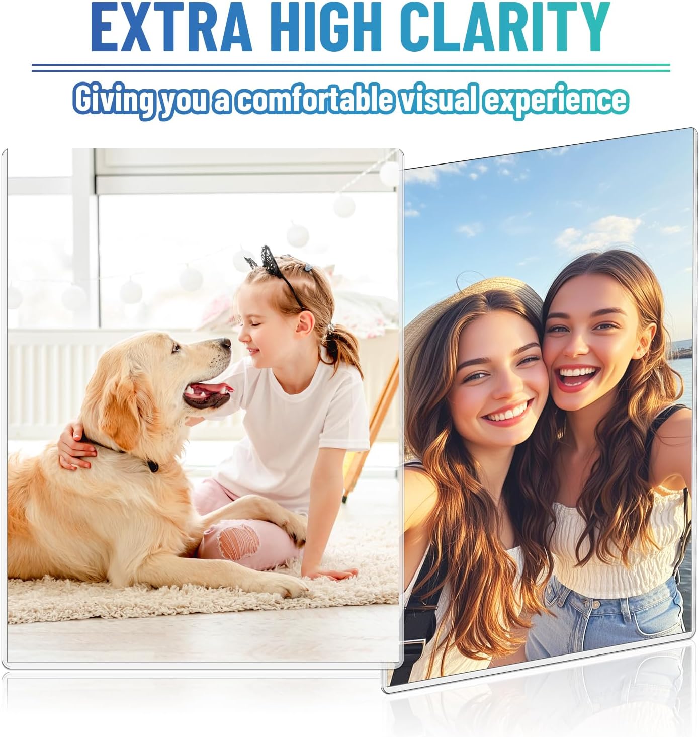7 Pcs 8.5 x 11 Document Toploaders, Premium No Holes Sheet Protectors Crystal Clear View Page Sleeves Protector, Waterproof Rigid Card Sleeves Plastic Page Protectors for Photos Prints Menu Covers