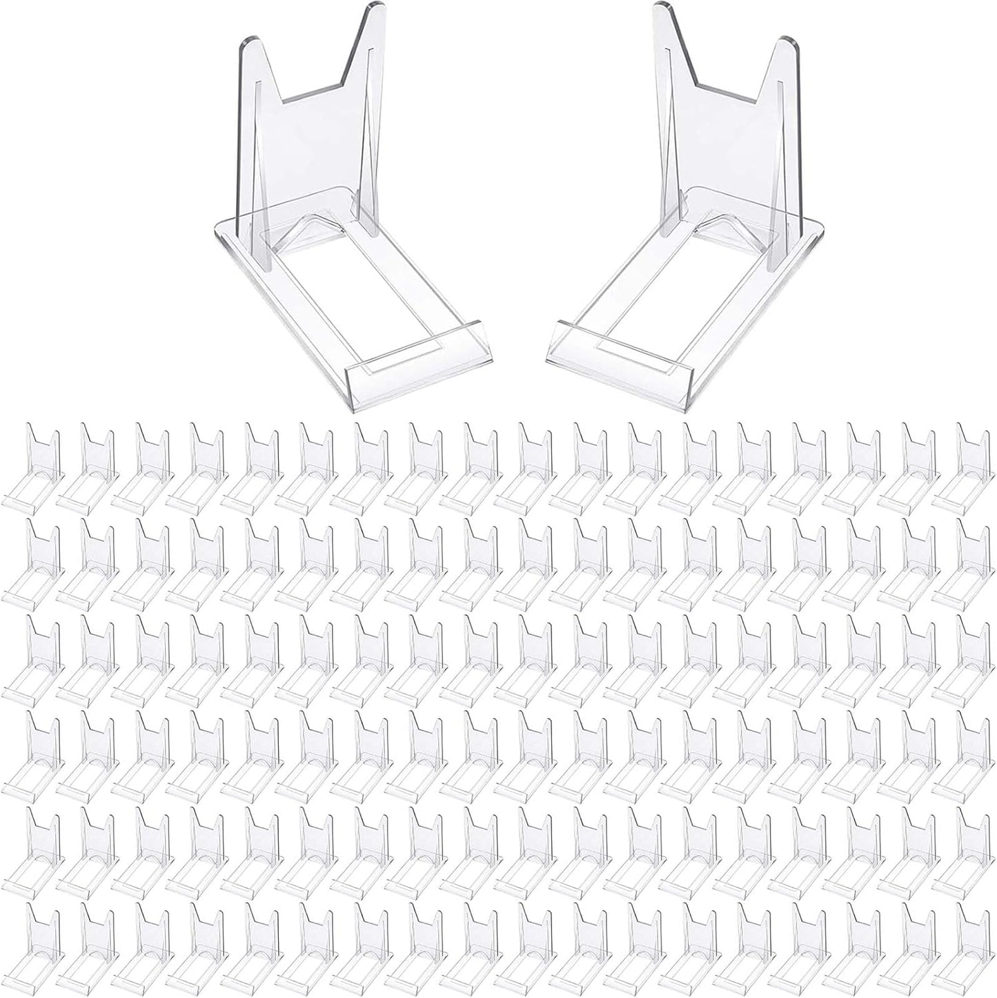 Zonon 10 Pcs Acrylic Adjustable Plate Stands For Display Plastic Stand Holders Picture Plate Holders Clear Mini Easels Stands to Display Pictures for Home Office Supplies Festival Party Decoration