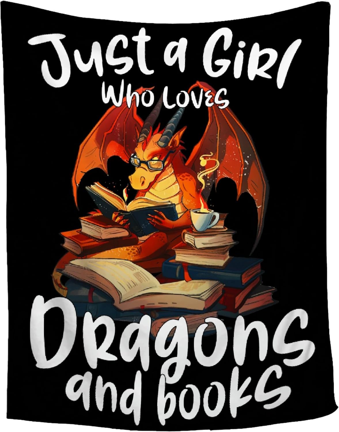 Dragon Blanket Gift for Woman Man Girls Book Dragon Gift for Dragon Lovers Soft Flannel Blanket for Living Room Sofa Couch Decor - 40"x50" for Kids/Children