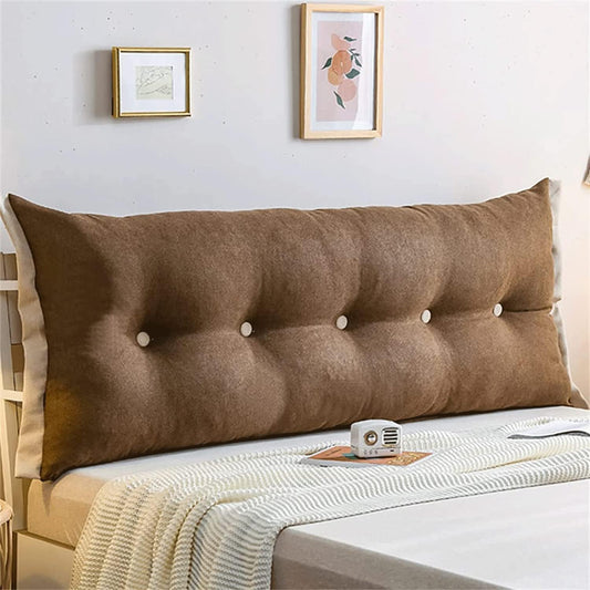 Solid Color Large Back Cushion for Bed,Wedge Pillow Positioning Support Reading Cushion Never Collapse Headboard with Removable(Size:59x25.6/150x65cm,Color:B)