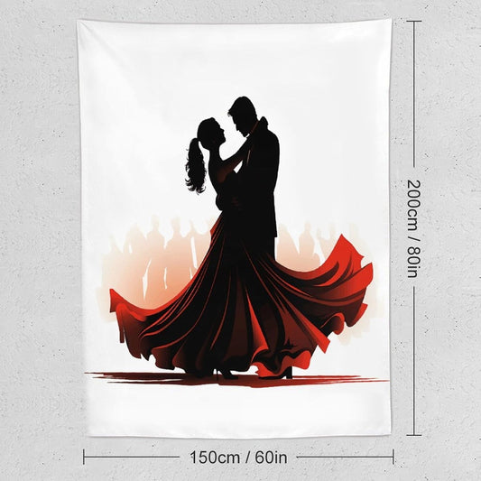 FodPand Ballroom Dance Tapestry Anti-fading Wall Tapestry with Installation Kit Backdrop Banner Multipurpose Aesthetic Tapestries Boho Wall Art Hanging Decorative Blanket 60"x80"