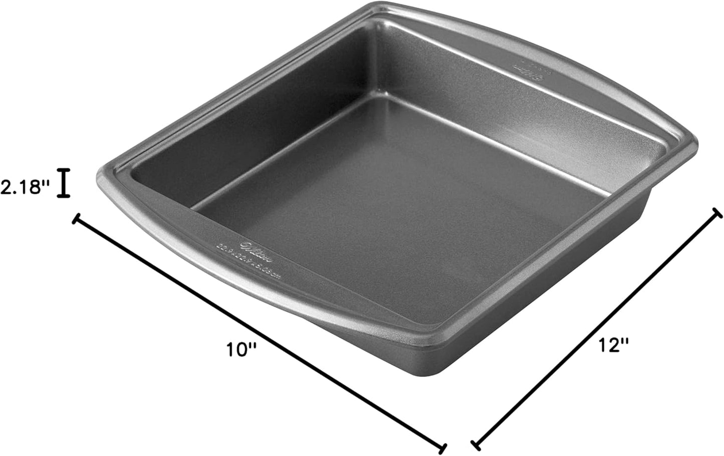Wilton Platinum Non-Stick 9 x 9 Inch Square Brownie Cake Pan, Cold-Rolled Steel Bakeware, Made without PFAS, Packaging May Vary