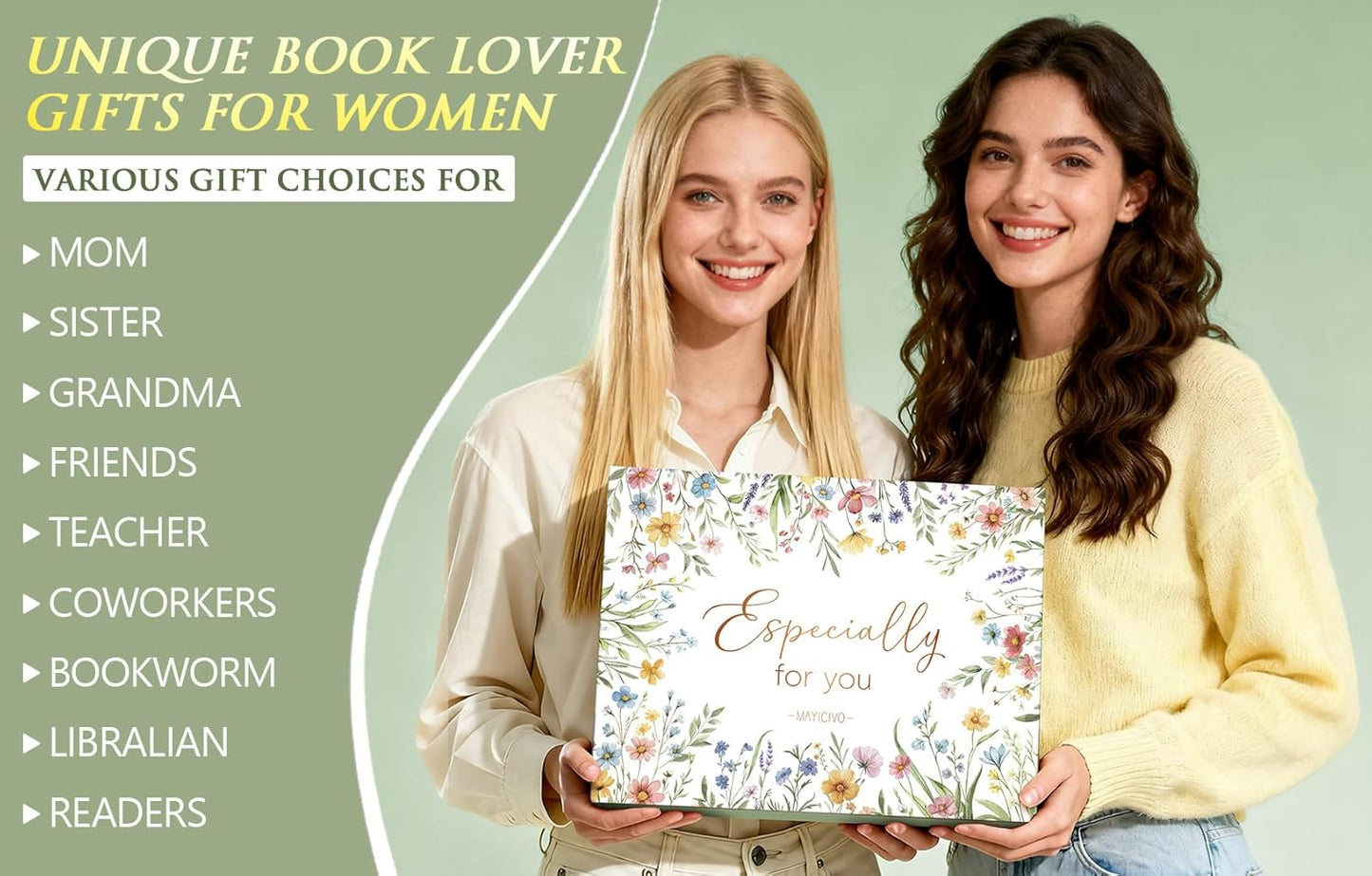 Book Lovers Gifts for Women Bookish Gifts, Book Club Reading Gift for Readers, Books Theme Item Easter Birthday Gift Reading Accessories for Books Lovers Women Friends Bookworms Librarians Teacher