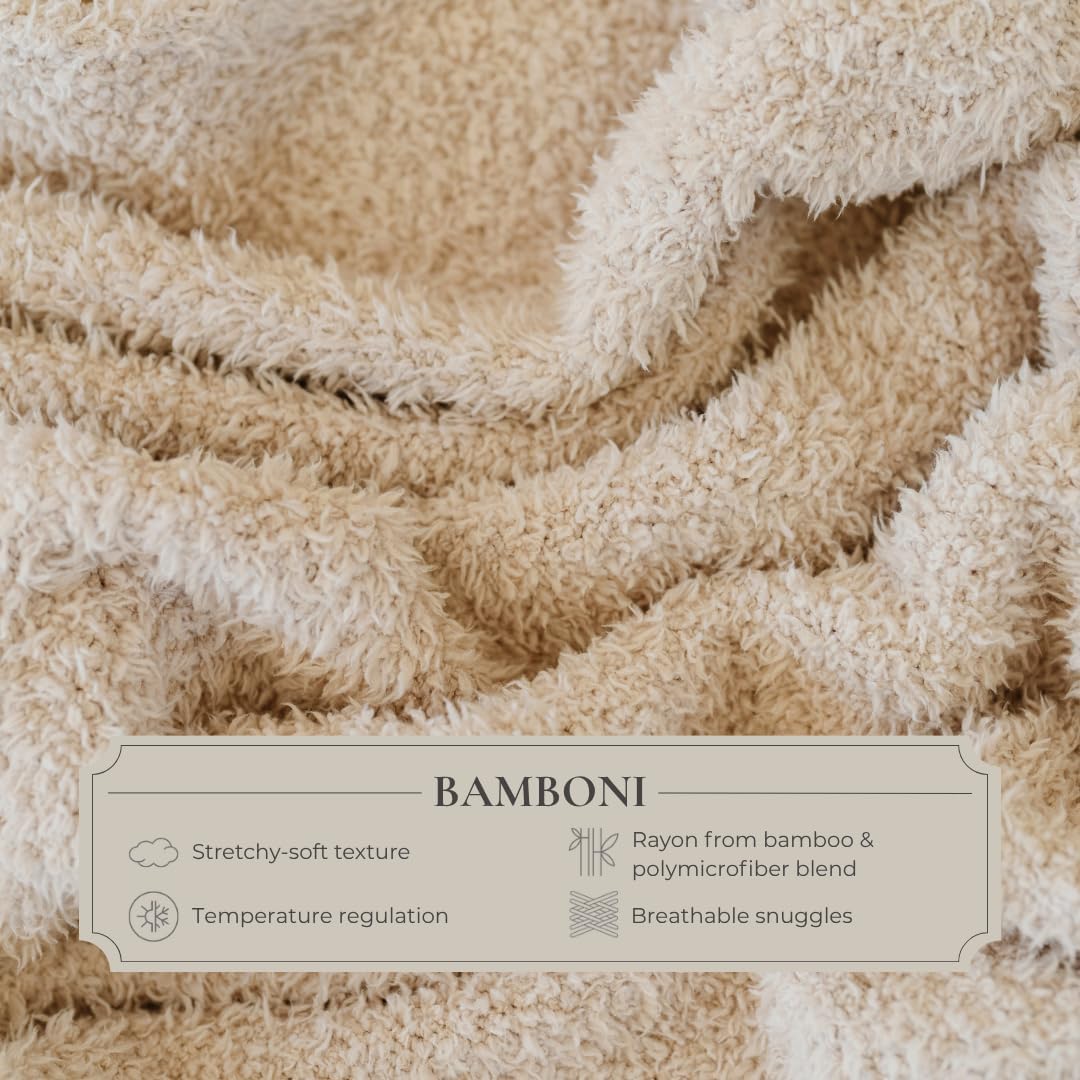 SARANONI Bamboni Luxury Throw Blanket | Oversized Super Soft Plush Home Decorative Comfy Blankets for Couch or Bed | Pink - X-Large 60” x 80”