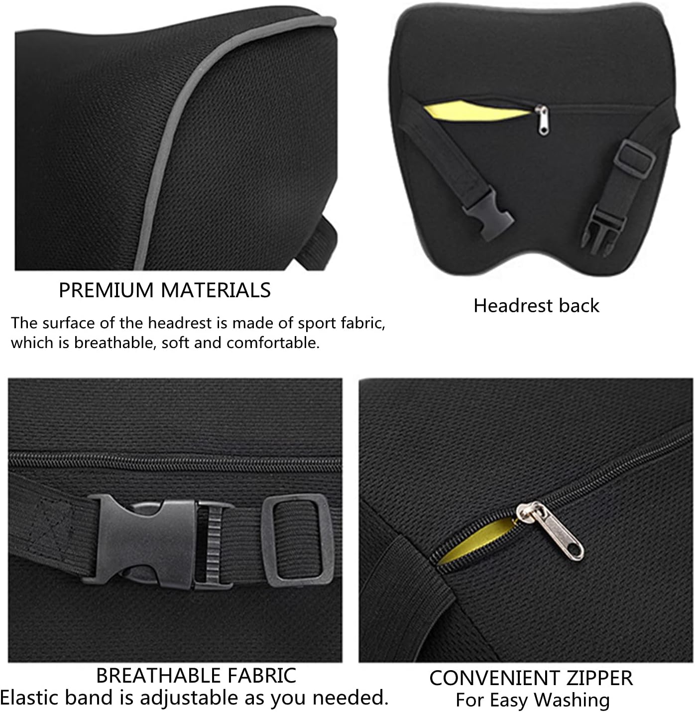 Car Seat Neck Pillow, Headrest Cushion Relieve Neck Pain for & Muscle Tension,100% Memory Foam Neck Support Head Pillow for Ergonomic Design