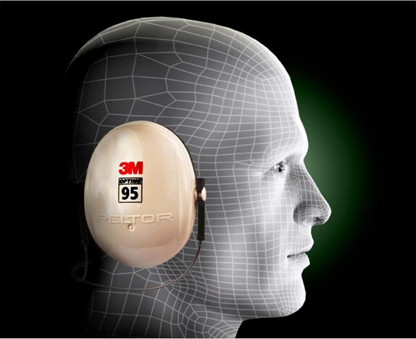 3M PELTOR Hearing Protection Optime 95 Earmuffs, Adjustable Earcups, E-A-Rfit Compatible, Stainless Steel