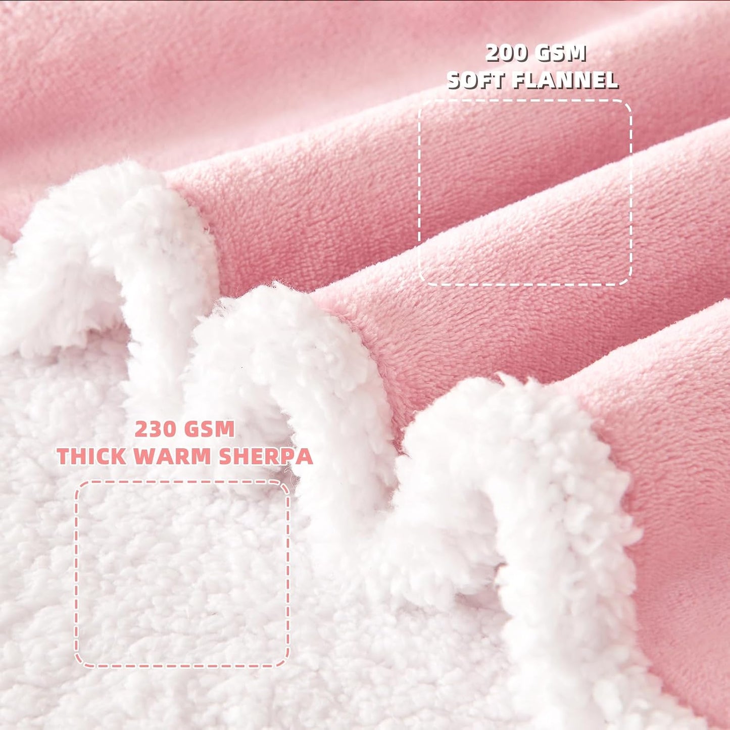 IFNOW Sherpa Wearable Blanket with Sleeves for Women Men Adults, Christmas Birthday Gifts for Women Mom Wife, Cozy Wearable Blanket with Arm and Pocket, Warm Full Body TV Wrap Throw Blanket, Pink