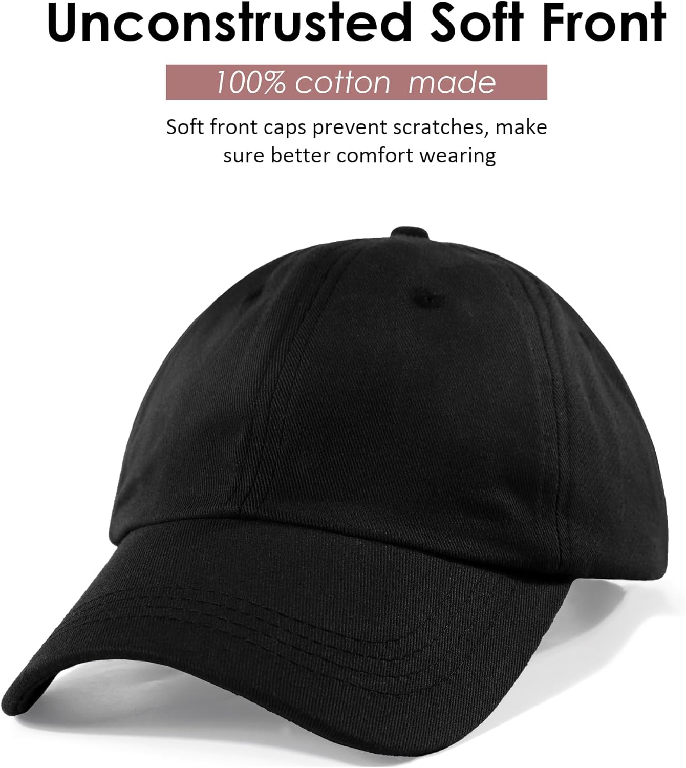 Womens Satin Lined Unstructured Baseball Cap Unisex Silk Lining Washed Cotton Adjustable Vintage Dad Hat