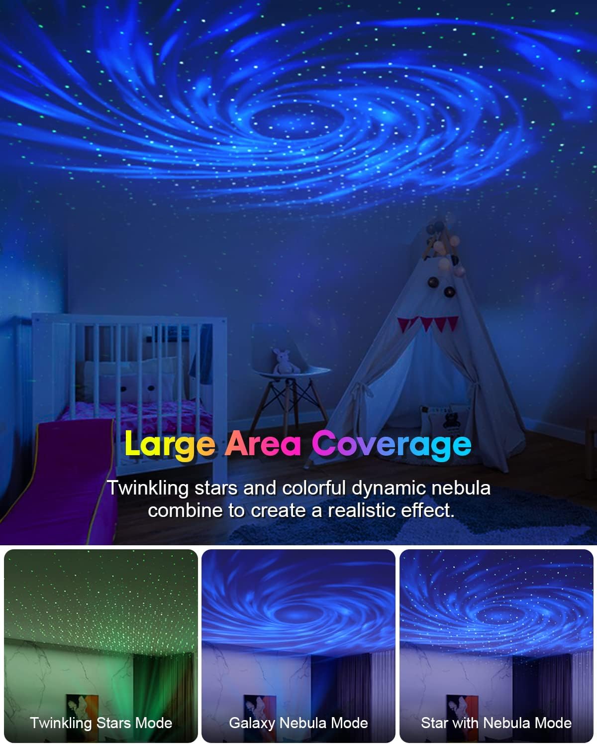Star Projector Galaxy Light, Galaxy Projector for Bedroom with APP Remote Control, Timer - Night Light Projector for Kid Adult Aurora Light Projector Decorations Wedding Club Decor