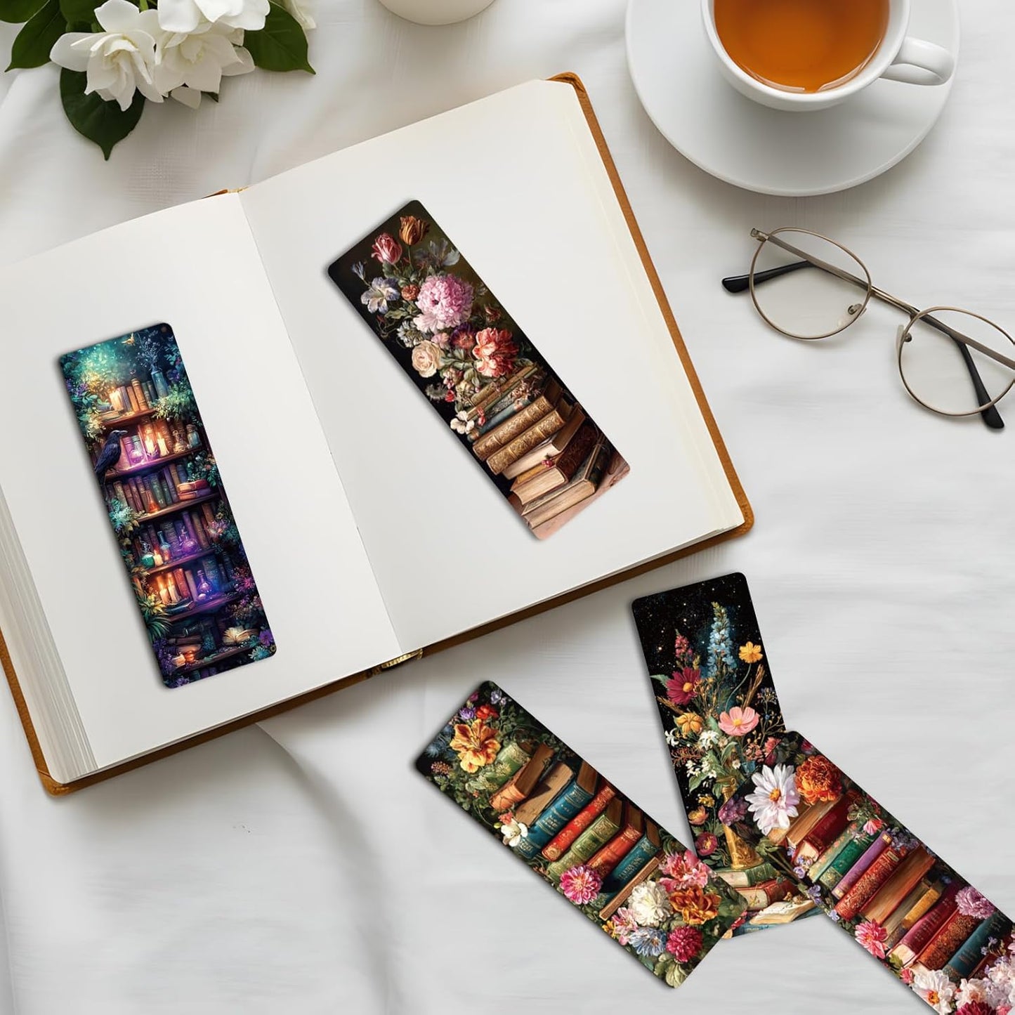 Vintage Book Bulk Bookmark - 100 Pcs Retro Floral Book Bookmarks for Women Book Lovers, Aesthetic Cottagecore Reading Accessories Gifts for Kids Teacher Students