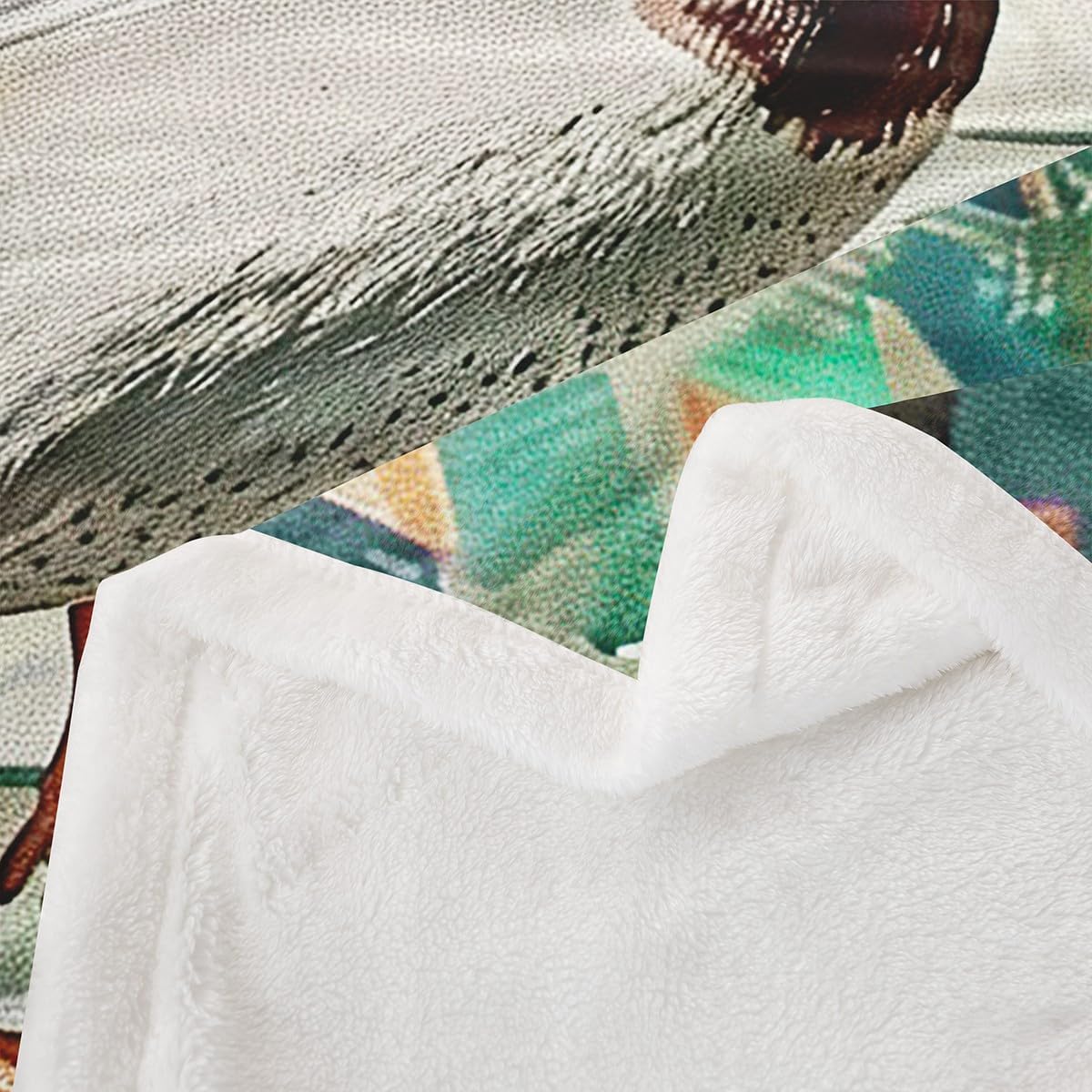 Feelyou Mallard Duck Plush Blanket Baby 30"x40" Cabin Lodge Rustic Hunting Sherpa Throw Blanket for Kids Boys Girls Teens Duck Cabin Cabin Gifts Rustic Home Decor Fleece Blanket Wild Fuzzy Blanket