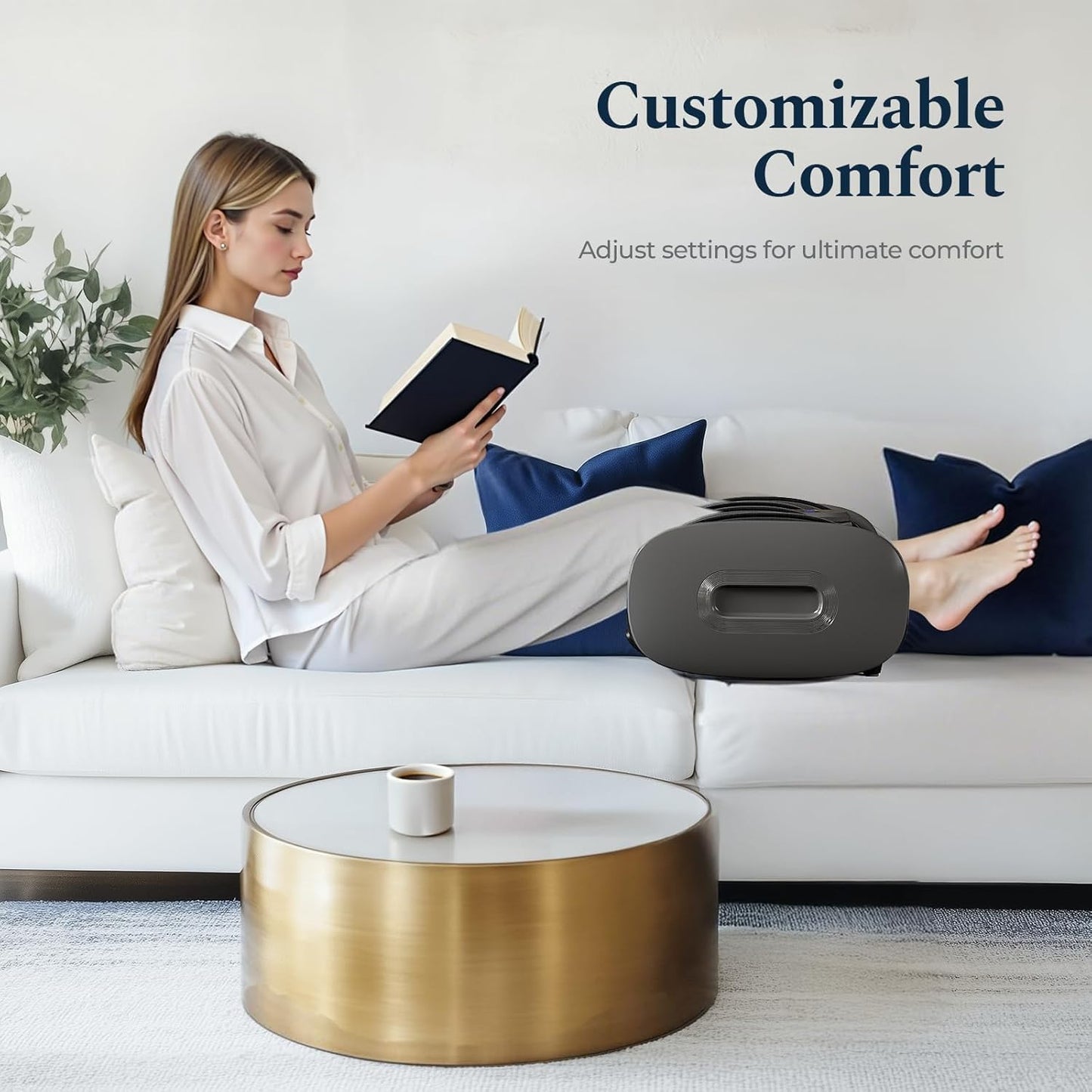 Foot Massager with Heat & Cold, 2026 Upgraded Shiatsu Foot & Calf Massager Machine, 4 Modes, 6 Levels, Electric Foot Massage for Feet, Legs & Arms, Home Office Relaxation for Women and Men-Gray
