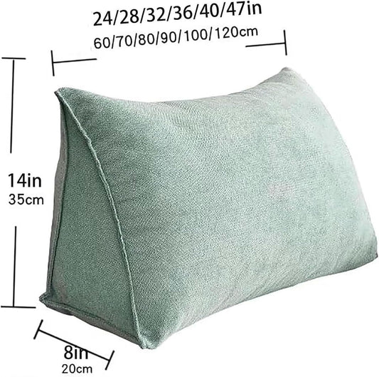 Wedge Pillows Headboard Reading Pillow Backrest Pillows for Sitting Up in Bed Rest Large Triangle Bolster Cushion Velvet Daybed Pillow Lumbar Support Leg Positioning