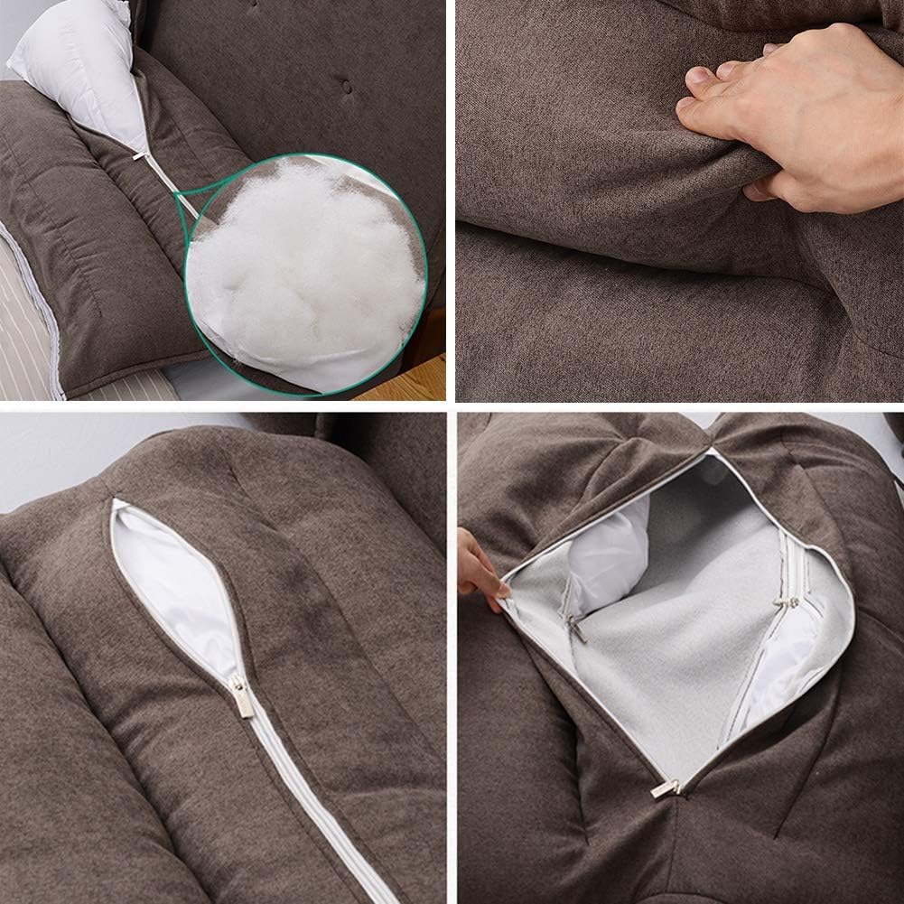 Upholstered Headboard Bed Backrest Cushion Bedside Pads Back Support Pillow Four-Layer Structure Easy to Install 6 Colors 7 Sizes (Color : Blue Size : 155x60cm) (Yellow 185x60cm)