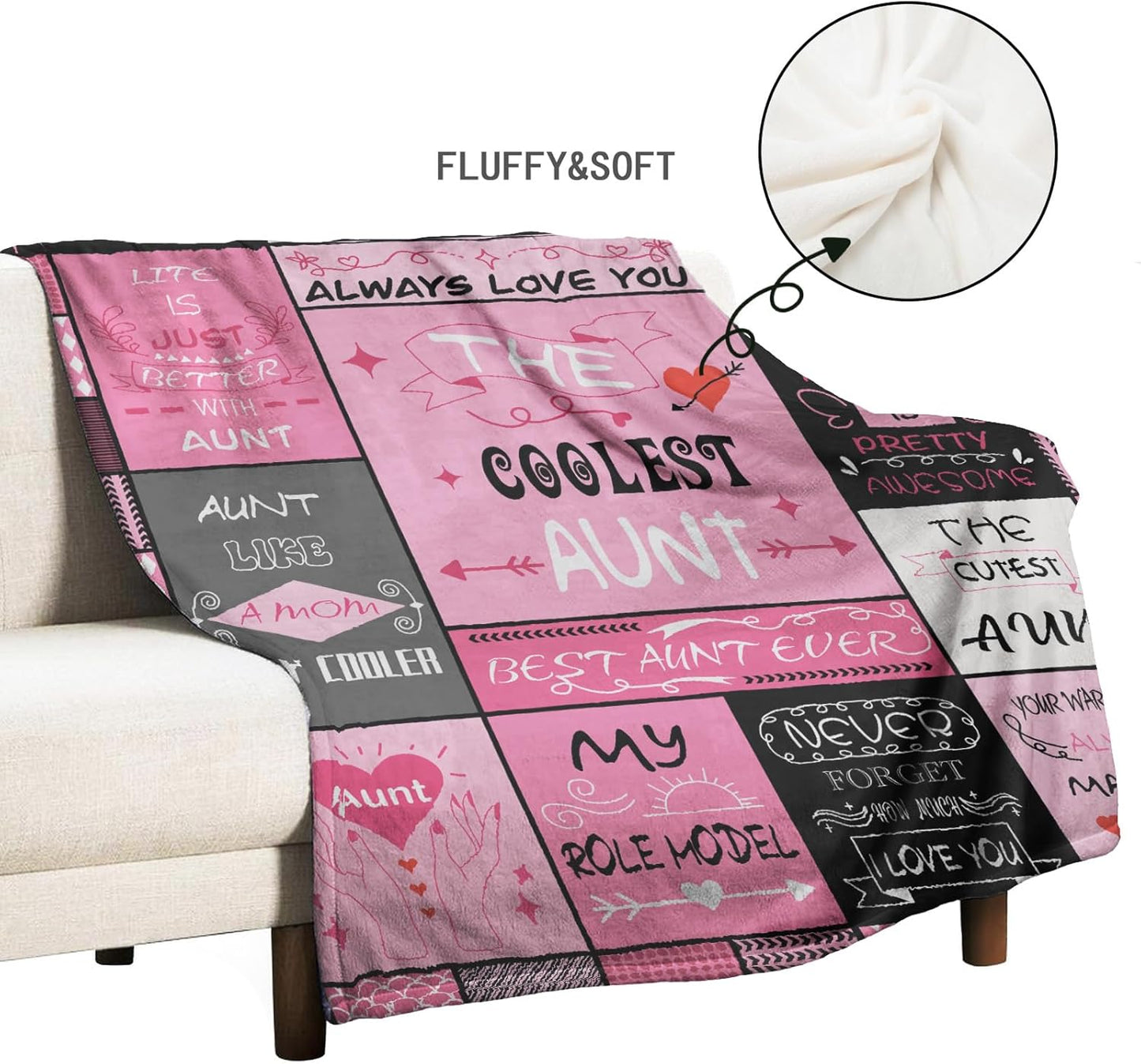 Christmas Aunt Gifts,Aunt Gifts,Gifts for Aunts from Niece Nephew,Auntie Birthday Gifts,Auntie Gift Ideas,Best Aunts Ever,Gift for Aunt Birthday Christmas Mothers Day Blanket 50"x60"