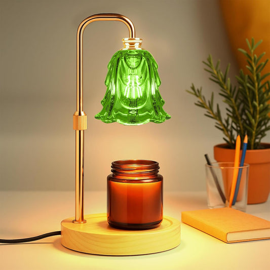 Candle Warmer Lamp with Timer and Dimmer, Electric Wax Warmers for Scented Candles with 5 Brightness Settings, Anti-Glare Lamp with Adjustable Height, Home Decor, Gift for Valentines, Birthday