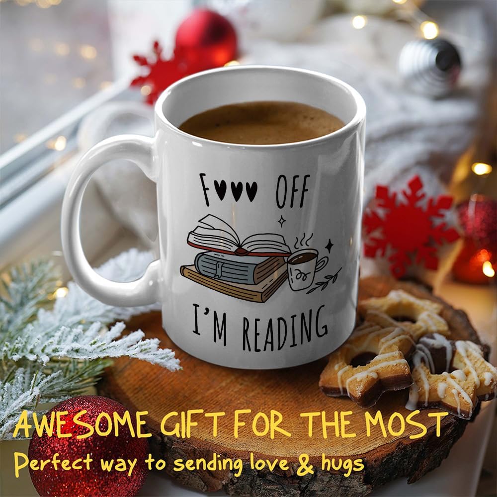 Funny Gifts for Book Lovers Reading Themed Coffee Mugs 11oz Bookish Gifts for Women - Book Club Gift - Librarian Reader Gift for Bookworms