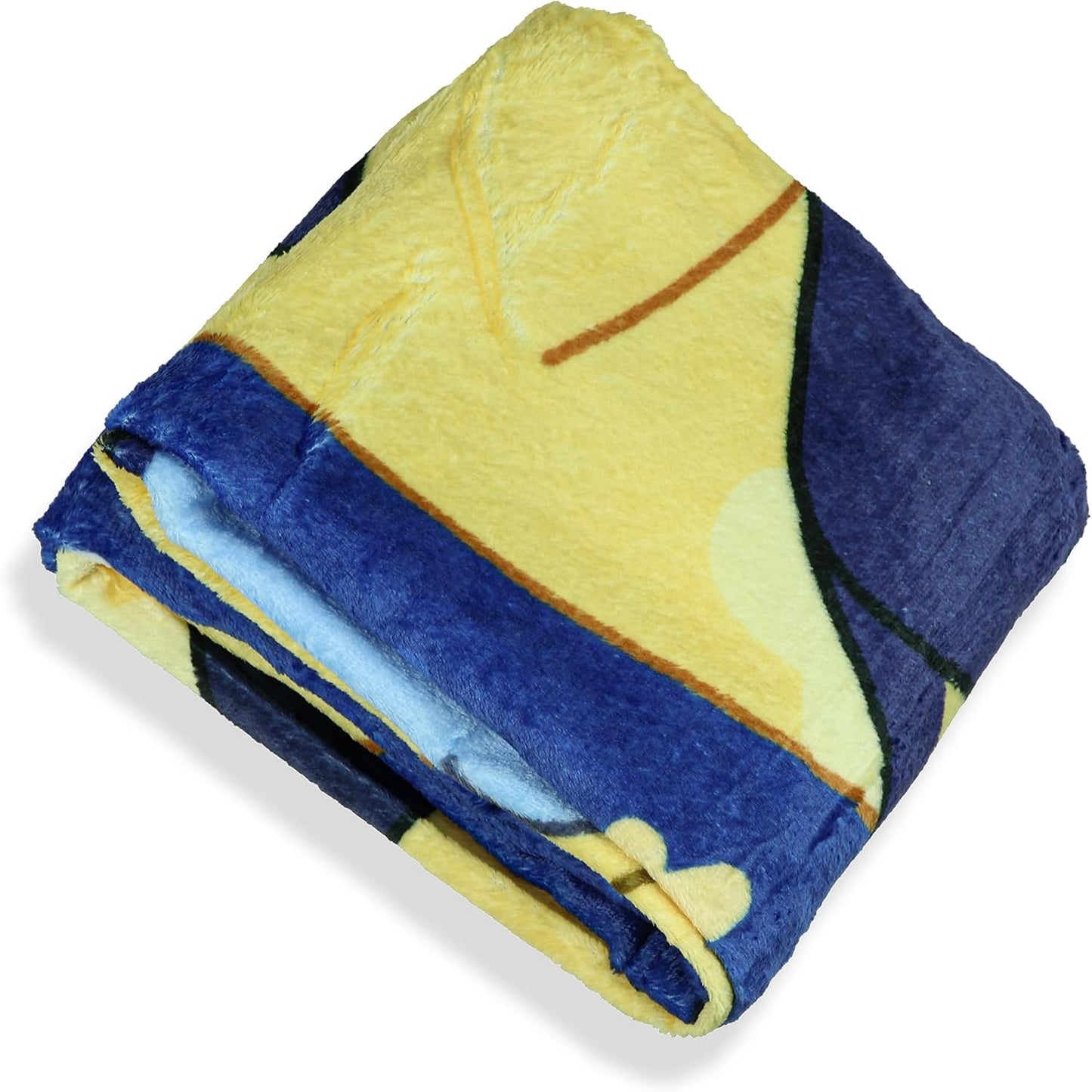 Bluey Blanket Sleepy Blue Night Soft Plush Micro Raschel Throw 46" X 60"