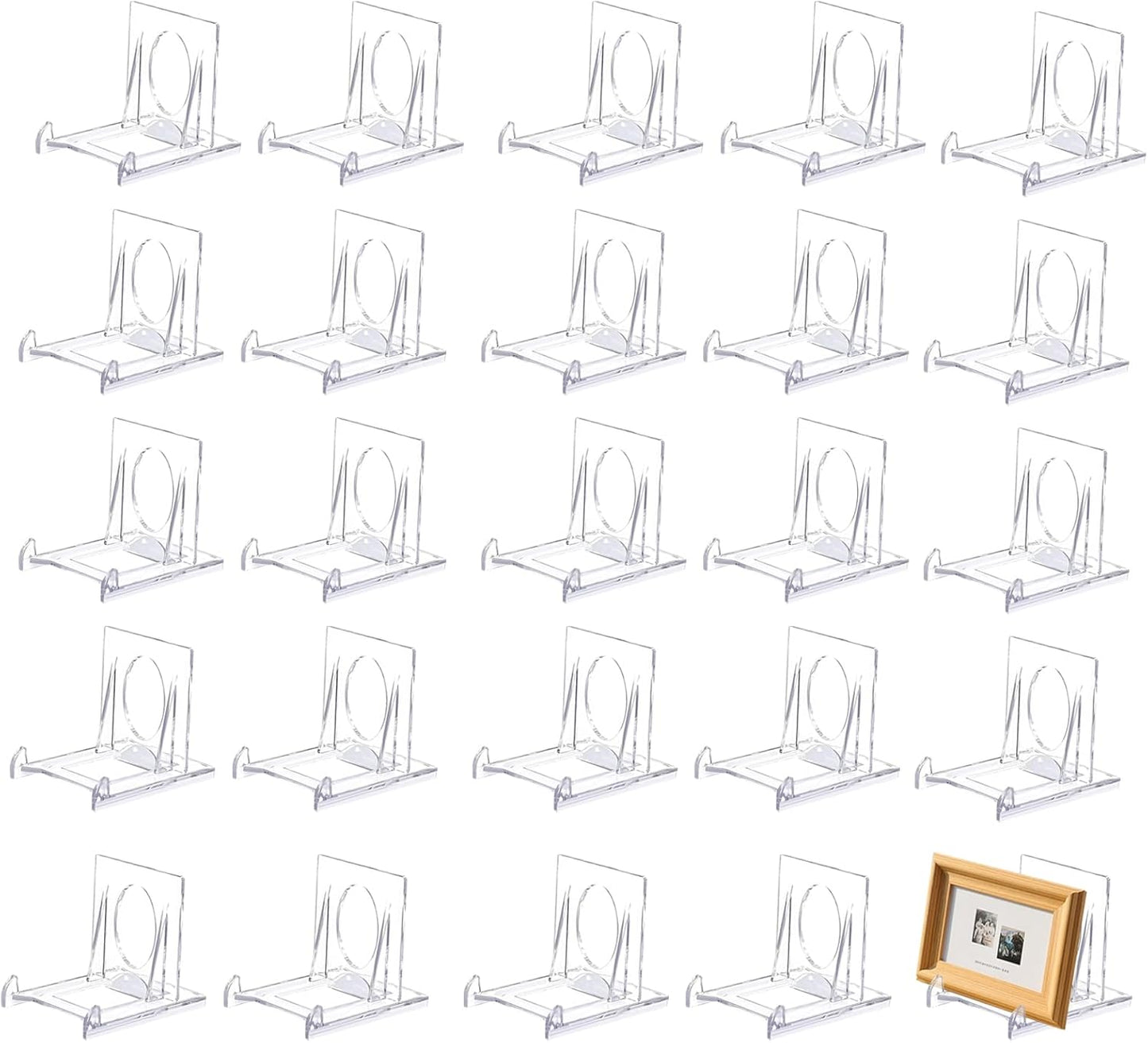 Acrylic Plate Stands, Mini Riser | Clear Acrylic Display Stand | for Comics Books Plates Artwork Postcards Greeting Cards Home Art Studio Exhibition