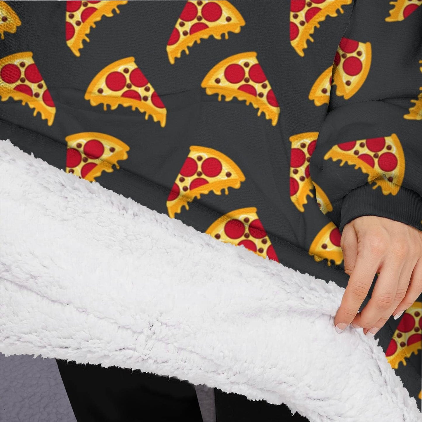 Wearable Oversized Blanket,Sherpa Blanket Hoodie with Super Pockets,Super Warm Fuzzy Pullover for Women & Men