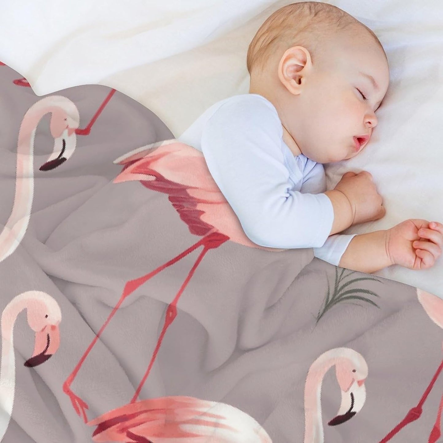 Pink Flamingo Pattern Blanket Super Soft Lightweight Throw Blanket Cute Cozy Warm Bed Blanket Decorative Fuzzy Blanket All-Season Home Decor Gift for Sofa Couch Living Room 30"*40"（76 * 100cm）