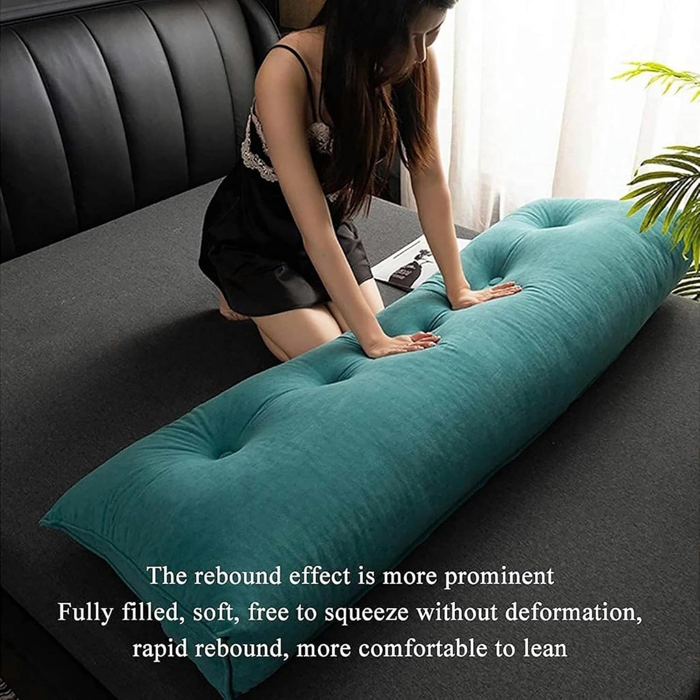 Triangular Headboard Pillow, Upholstered Headboard Cushion Washable Solid Color Bed Rest Positioning Long Support Pillow Bed Rest Pillows(Coffee,100 * 50 * 20cm)