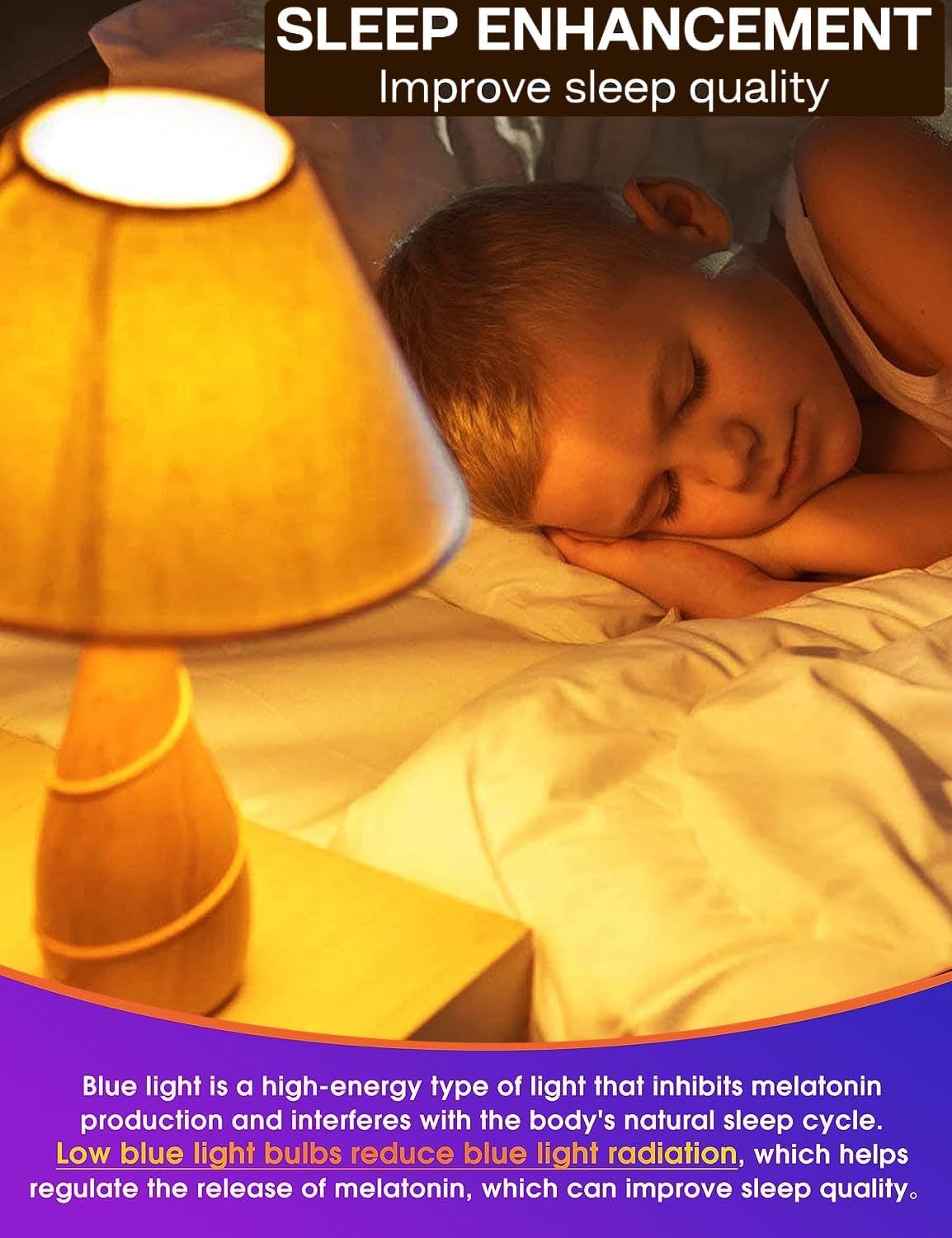 Amber Sleep Light Bulb, Blue Light Blocking 15 Watt Equivalent Bulb A15 1800K Amber Light E26 120V LED Bulb, Low Wattage Bulb Non-Dimmable 12Pack