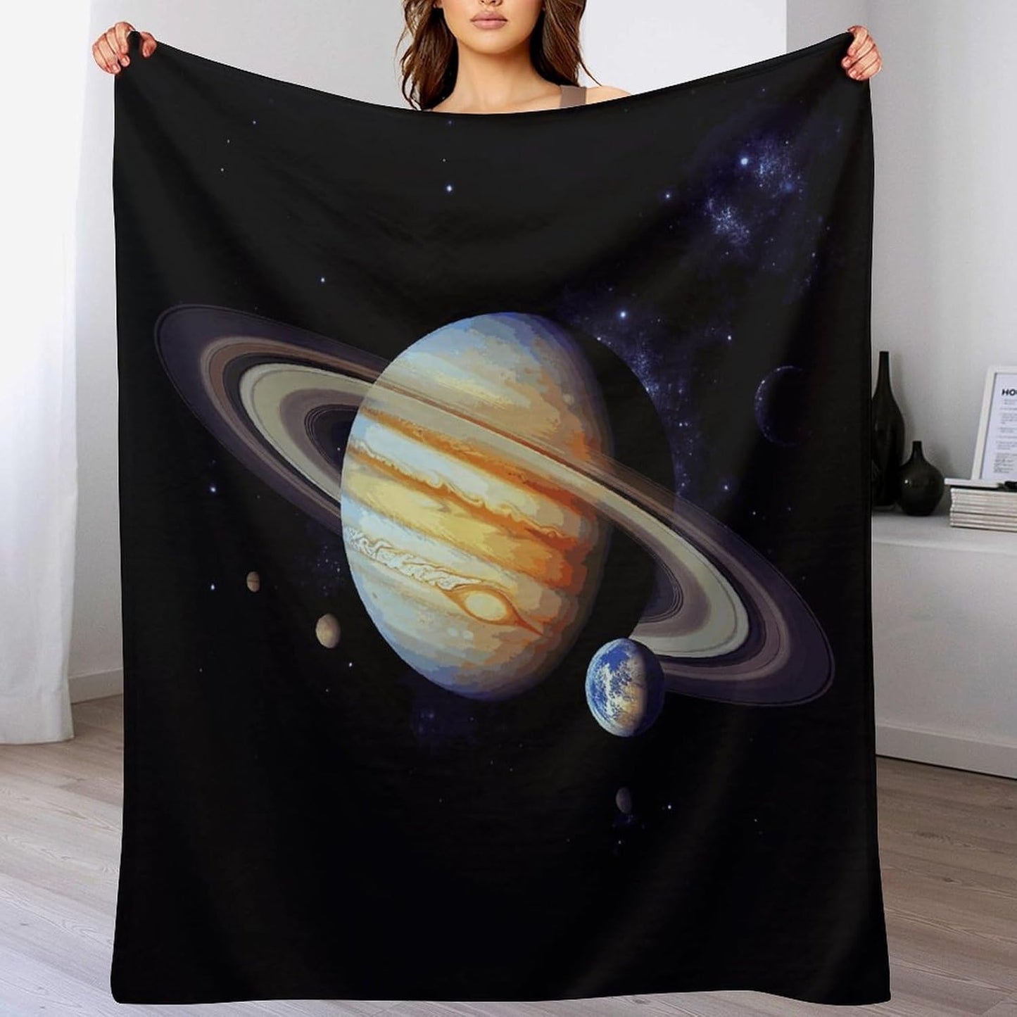 Planet Jupiter Blanket Super Soft Lightweight Throw Blanket Cute Cozy Warm Bed Blanket Decorative Fuzzy Blanket All-Season Home Decor Gift for Sofa Couch Living Room 30"*40"（76 * 100cm）