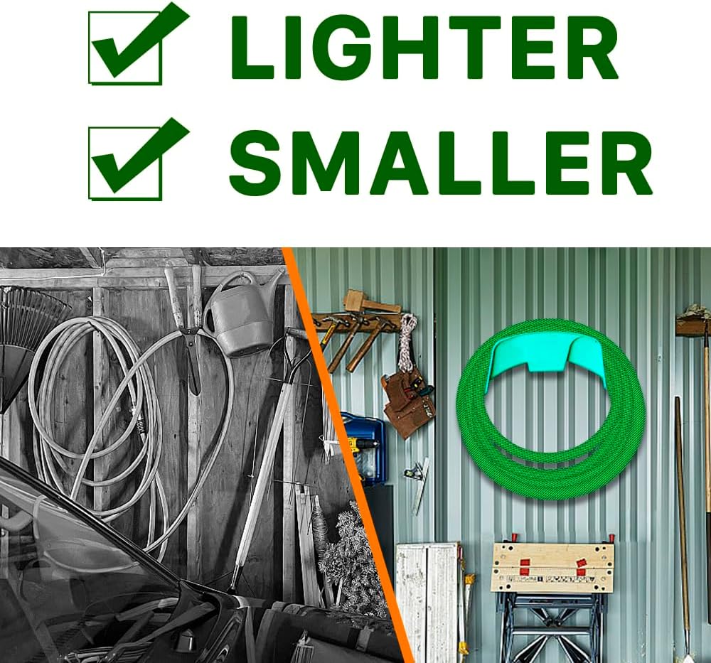Garden Hose, 75ft Water Hose, Lightweight Outside Lawn Hose, Outdoor Hose for Yard Backyard, Collapsible & Car Wash 3/4" Connectors Manguera de Agua, Yarn Essential Lawn & Garden Watering Equipment